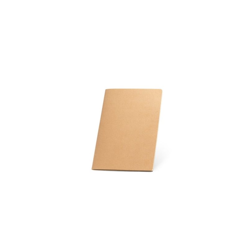 Plain brown notebook on white background