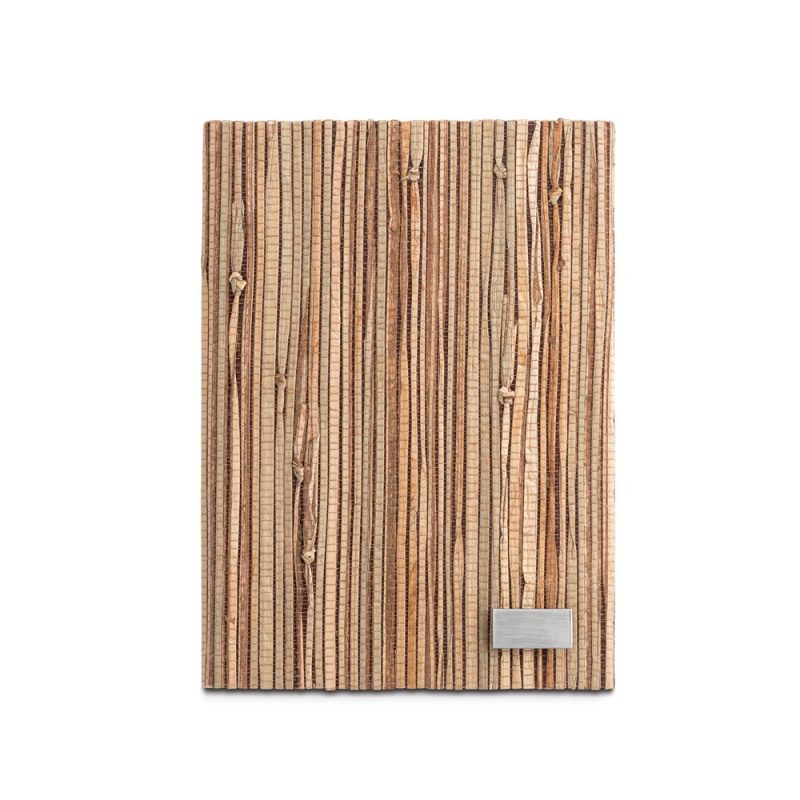 NERUDA. A5 notepad with hardcover made from natural straw fibres - Image 2