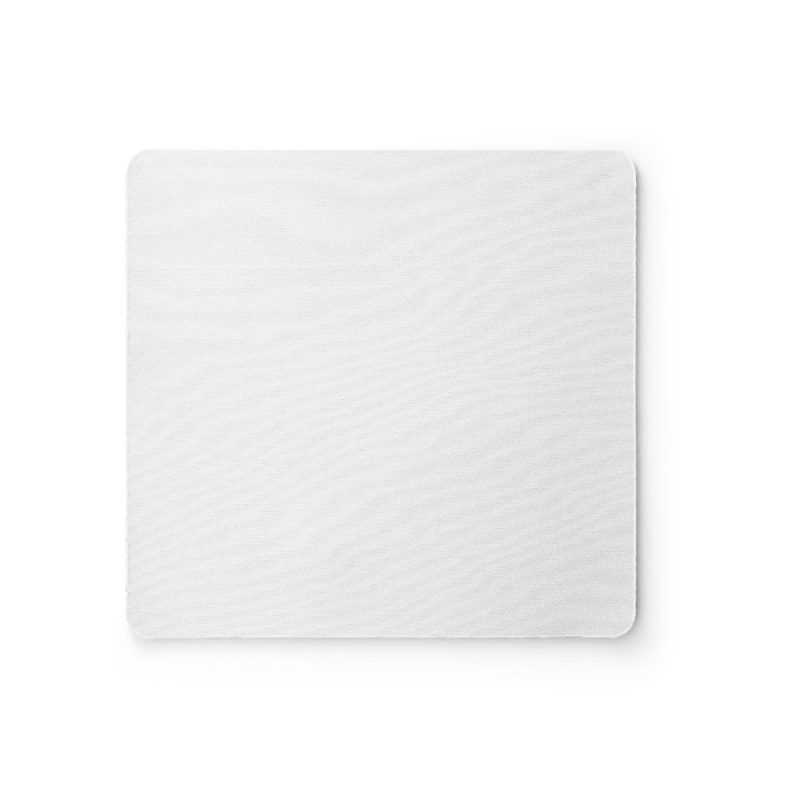 White rectangular bath mat with textured surface