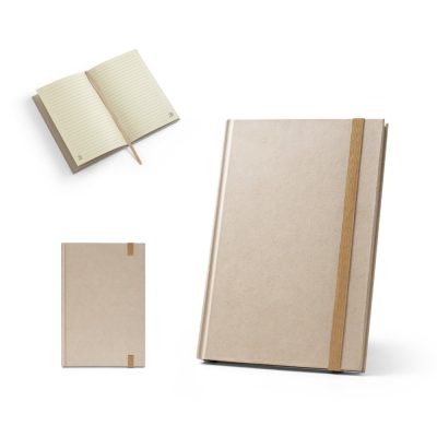 Set of minimalist beige notebooks.