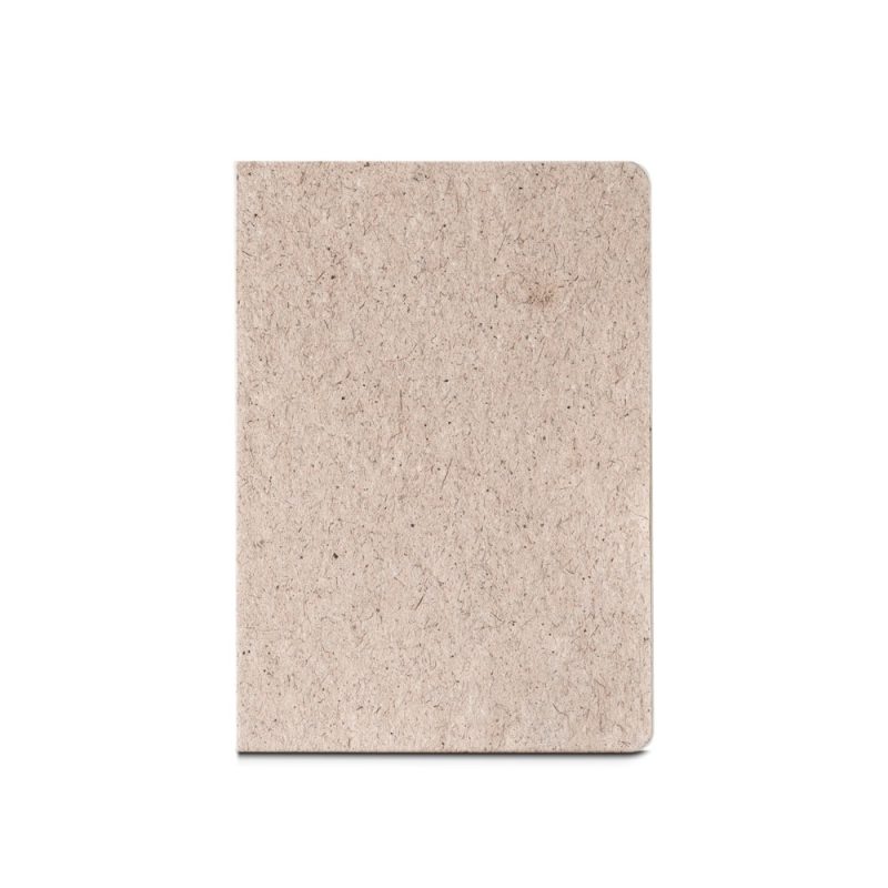 Plain brown kraft paper notebook cover.