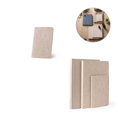 Eco-friendly notebooks on wooden surface.
