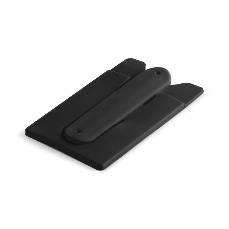 Black plastic wallet card holder
