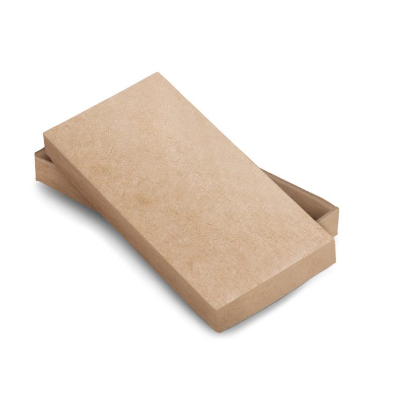 Two stacked brown paper napkins