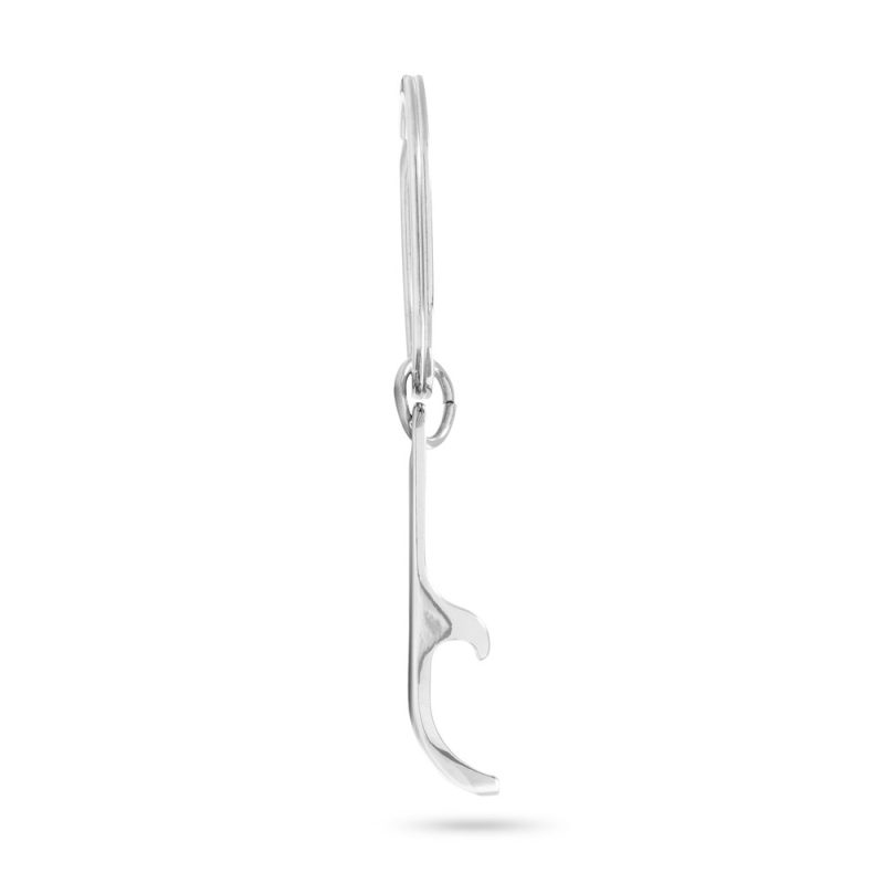 Silver bottle opener keyring