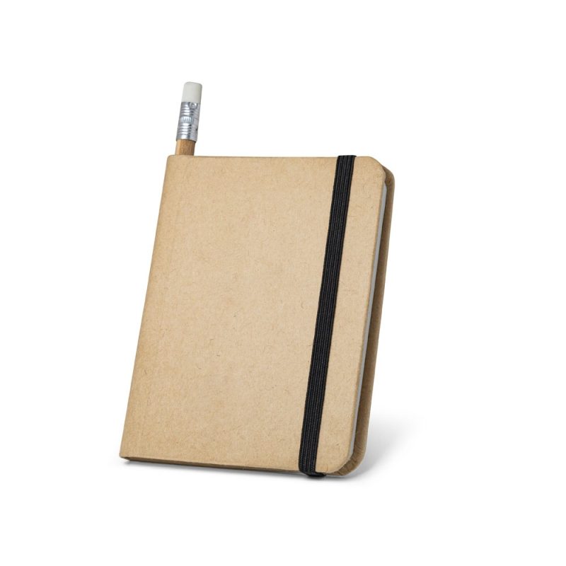 Eco-friendly notepad with pencil and black band