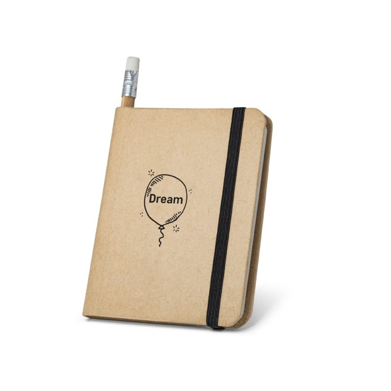 Brown notebook with pencil and 'Dream' text
