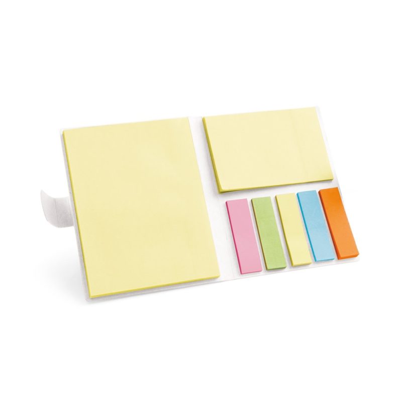 Set of colourful sticky notes and pads.