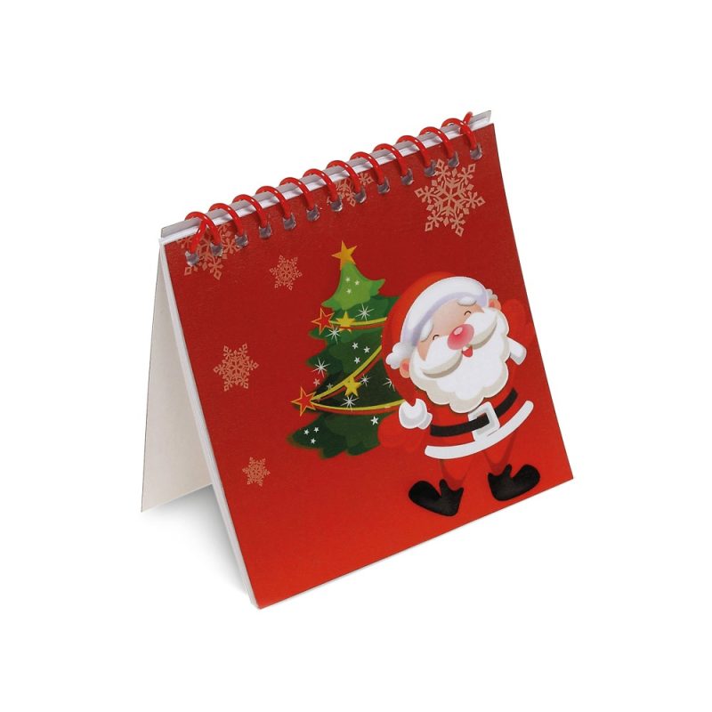 Christmas calendar with Santa and tree illustration