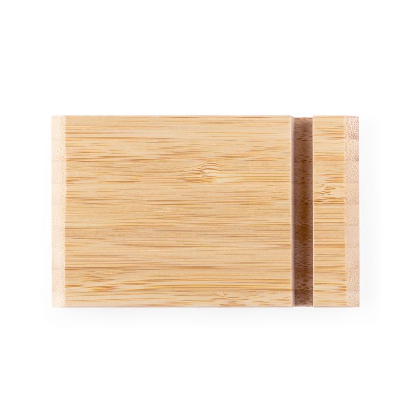 Bamboo wood cutting board, top view