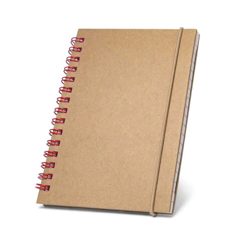 Eco-friendly spiral notebook with brown cover