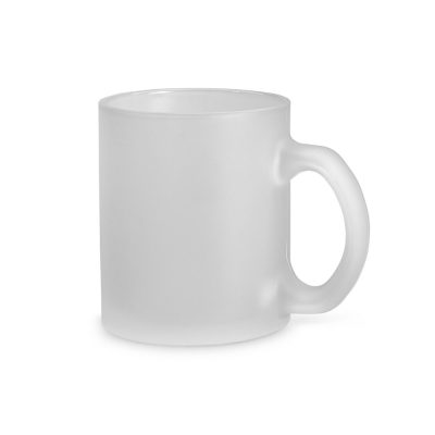 Frosted glass mug with handle