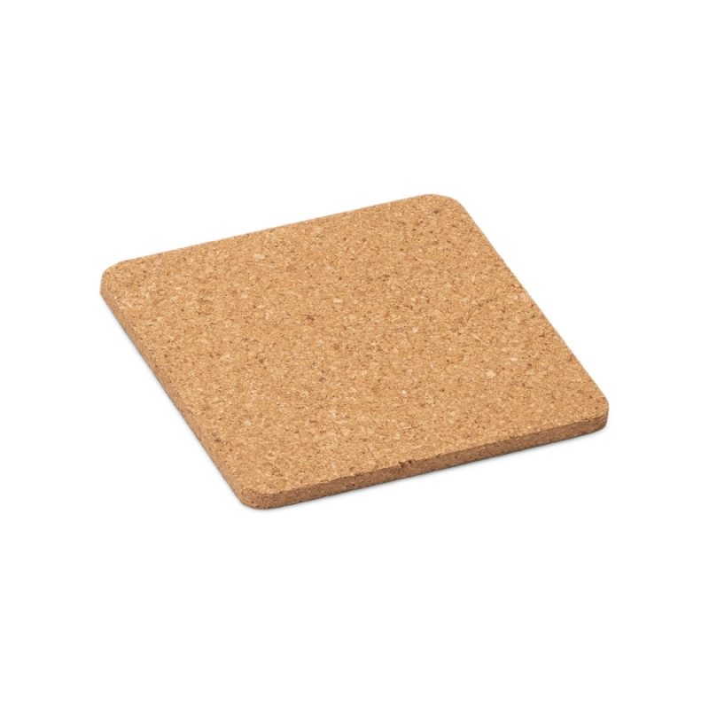 Square cork coaster for hot surfaces