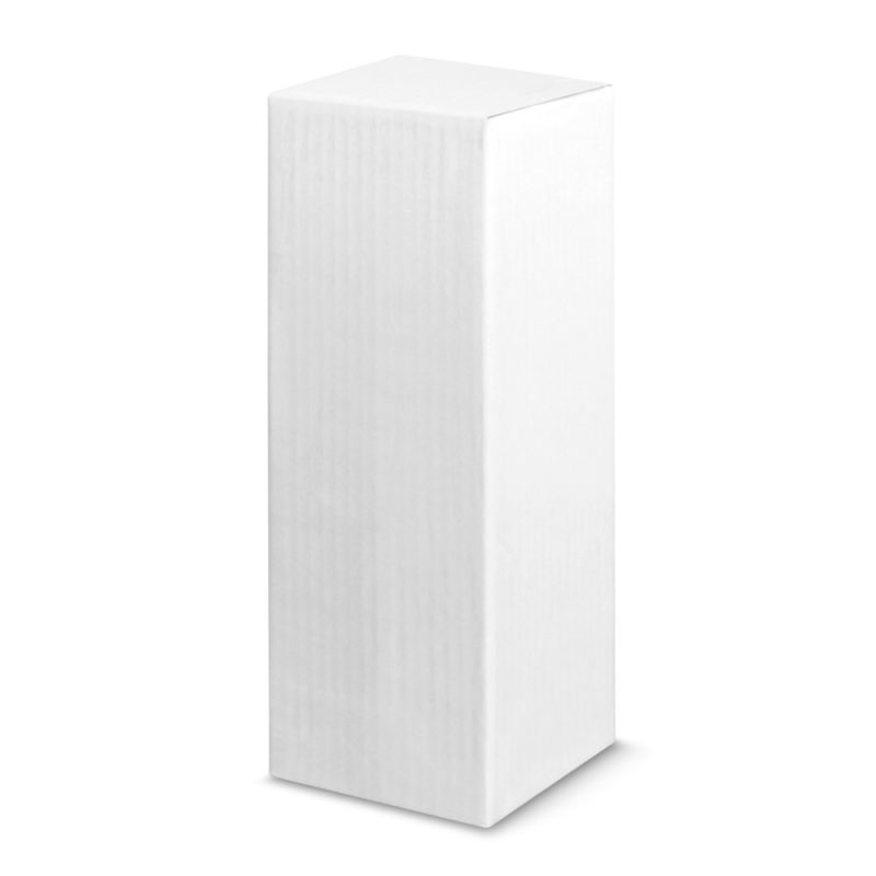 Tall white rectangular box on white background