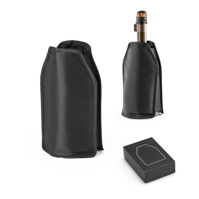 Black bottle cooler and box displayed.