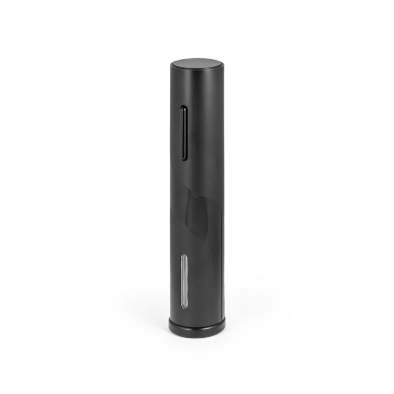 Tall, sleek black cylindrical electronic device.