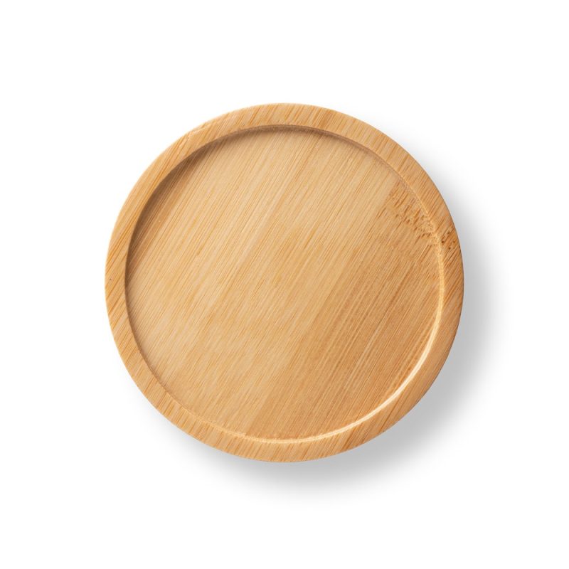 Round bamboo tray with smooth finish