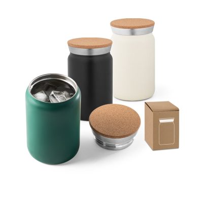 Set of insulated jars with lids and packaging.