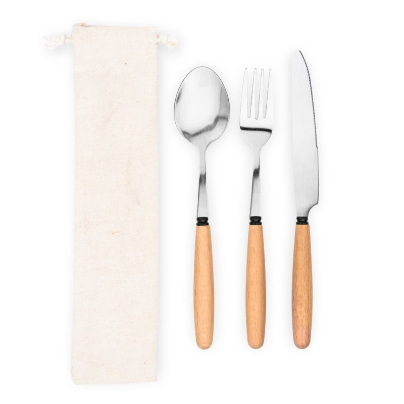 BOULUD. 3-piece set in acacia wood - Image 4