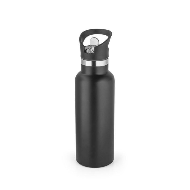 Black stainless steel water bottle