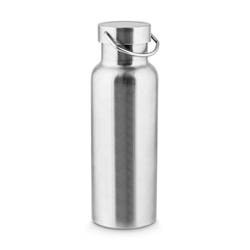 Stainless steel water bottle with handle