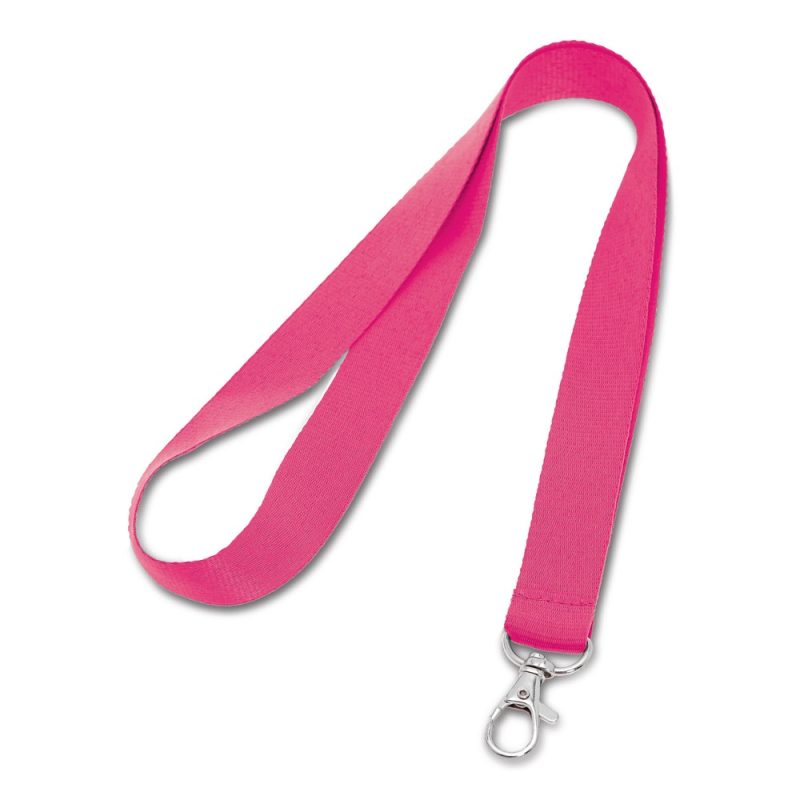 Pink lanyard with metal clasp