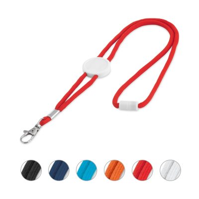 Coloured lanyards with clip and badge holder