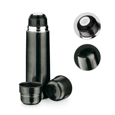 Stainless steel thermos with lid and cup