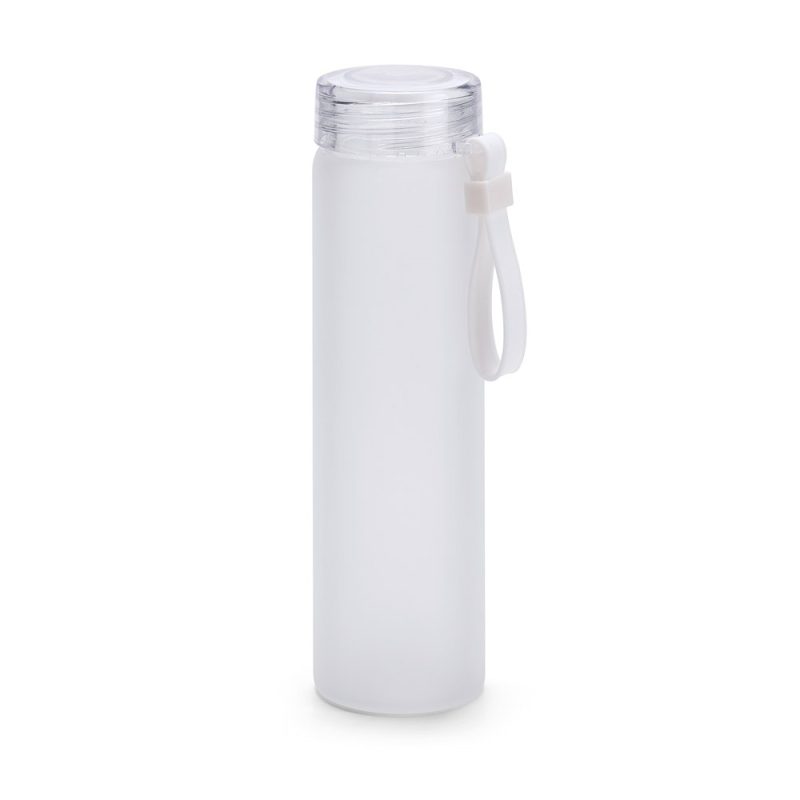 Transparent water bottle with a handle