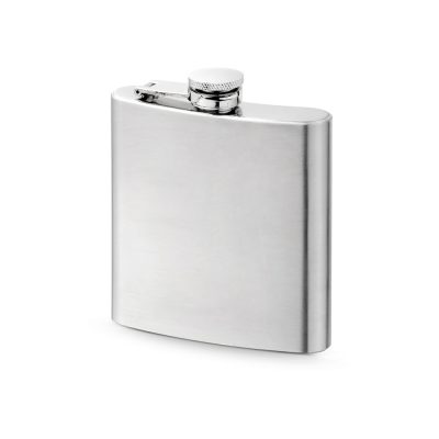 Stainless steel hip flask with screw cap