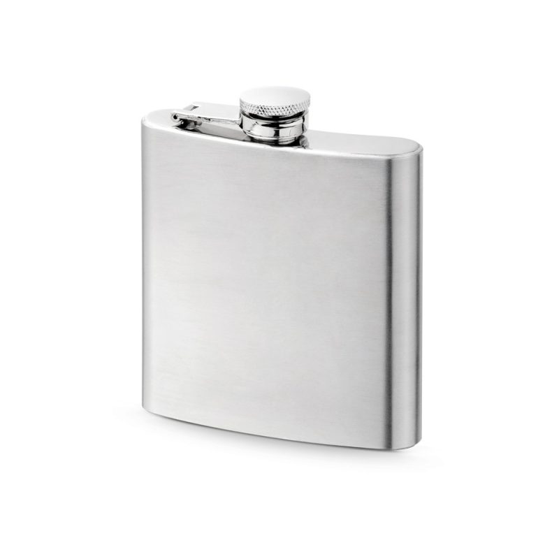 Stainless steel hip flask with screw cap