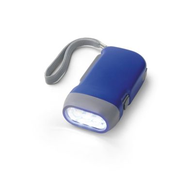 Blue LED hand torch with strap