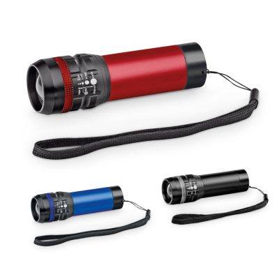 Red, blue, black torches with wrist straps