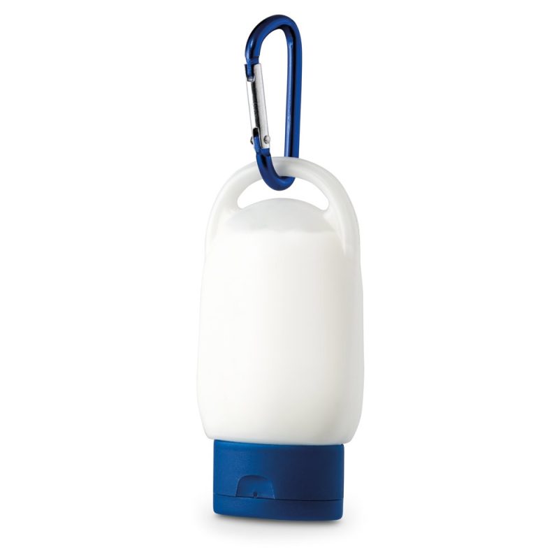 Travel bottle with carabiner clip