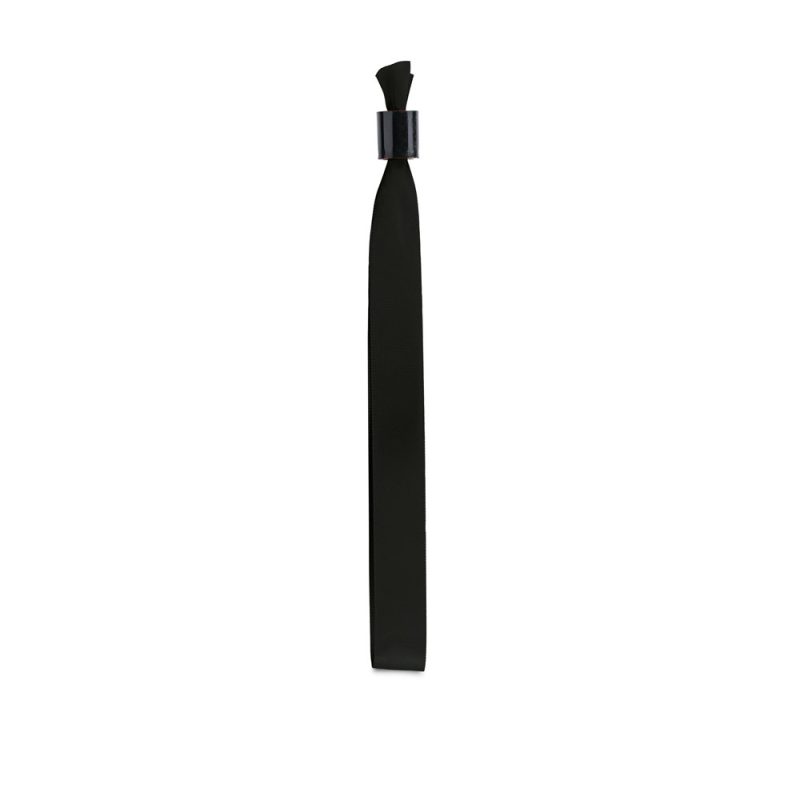 Black silk tie with silver tie clip