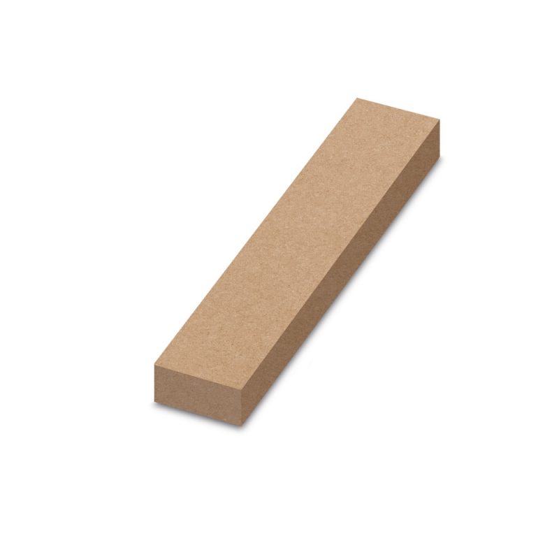 Wooden rectangular beam isolated on white background.