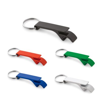 Colourful keychain bottle openers in assorted colours