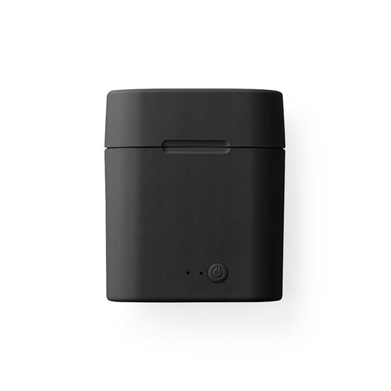 Black compost bin with lid and power button
