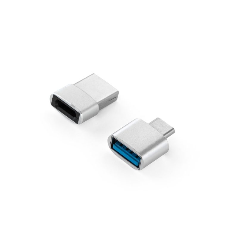 USB-C to USB adapter converters, silver.