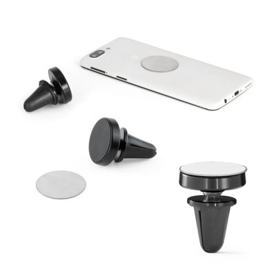Magnetic car phone holder and smartphone accessory.