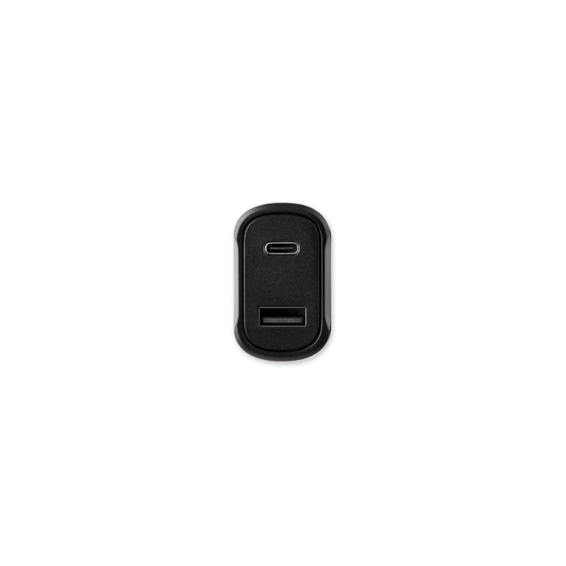 Black USB and USB-C wall charger