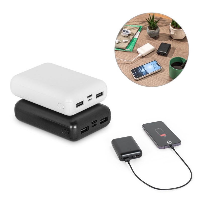 Portable power banks charging multiple devices efficiently.
