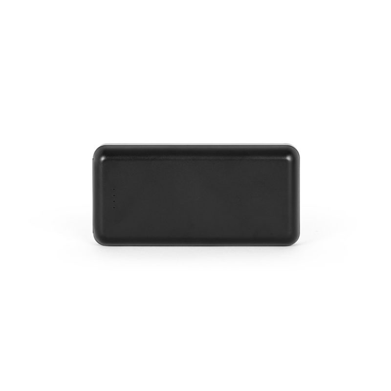Black wireless charging power bank.