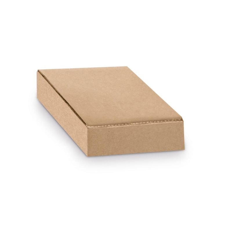 Brown cardboard gift box with lid.