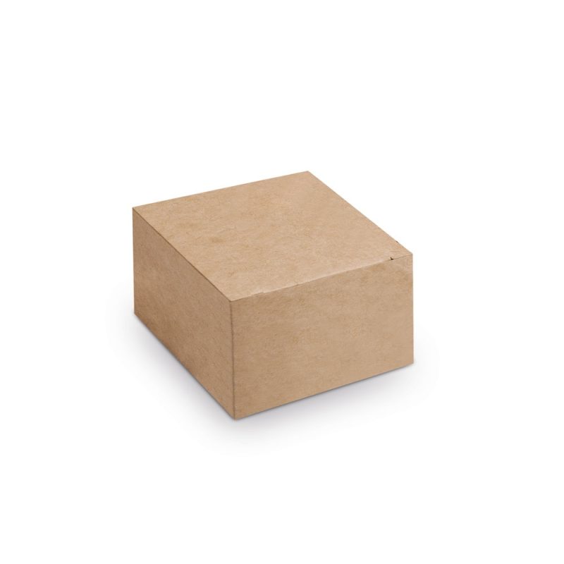 Brown cardboard box on white background.