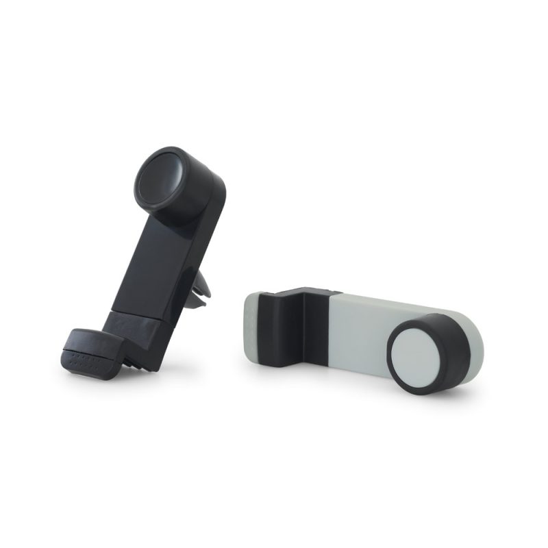 Two mobile phone car mounts on white background.