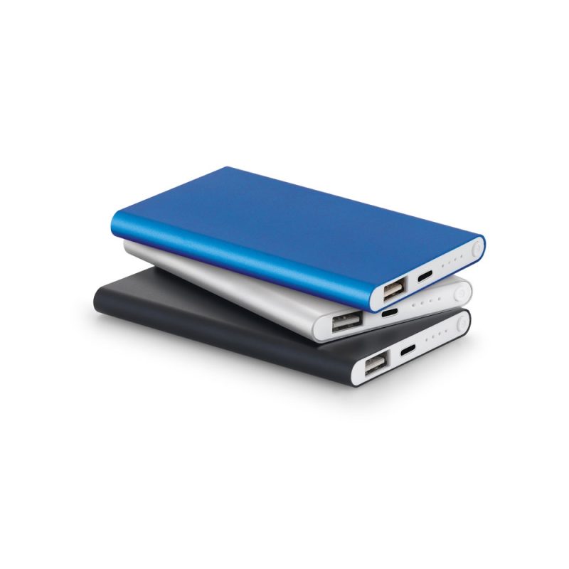 MARCET. Power bank slim 4'000 mAh in recycled aluminium (100% rAL) and recycled ABS (100% rABS) - Image 4