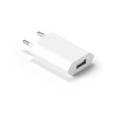 White USB wall charger with EU plug