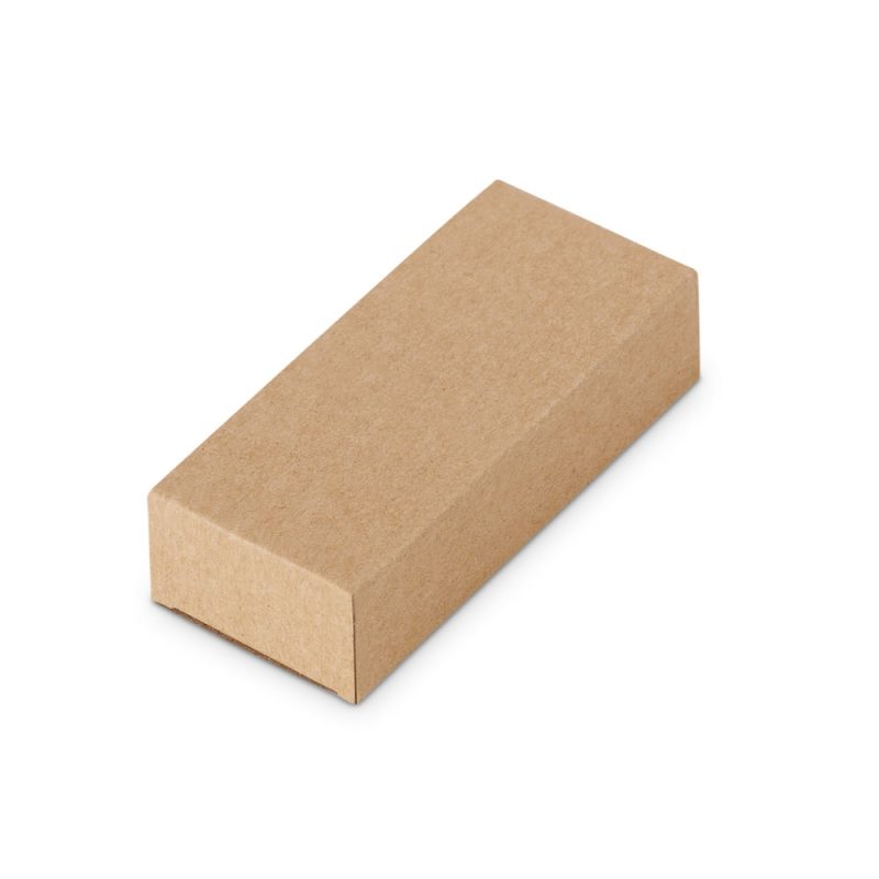 Rectangular cardboard box on white background