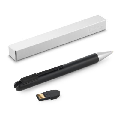 Black pen with USB flash drive feature